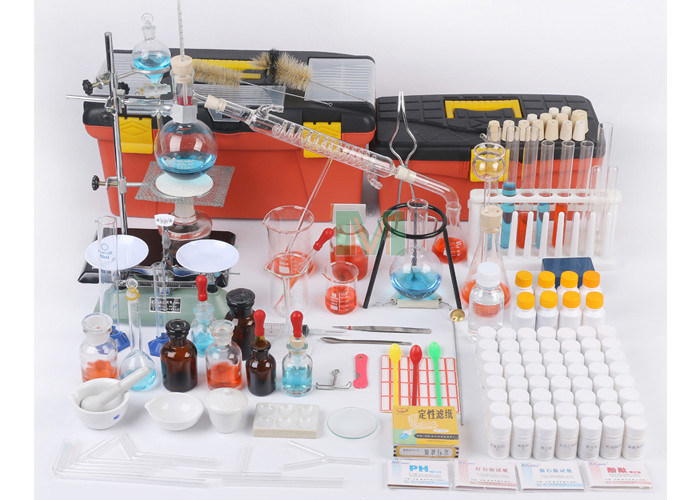 Equipo de laboratorio común del sistema completo de la cristalería para los experimentos científicos Equipo de laboratorio común del sistema completo de la cristalería para los experimentos científicos